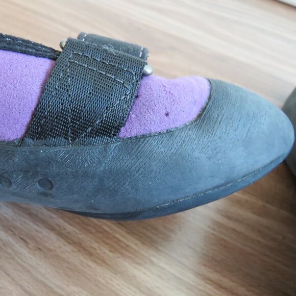 EVOLV Elektra Eco-Trax Rock Climbing Shoes Purple Black Gorpcore - Size US 10.5 - Picture 8 of 11